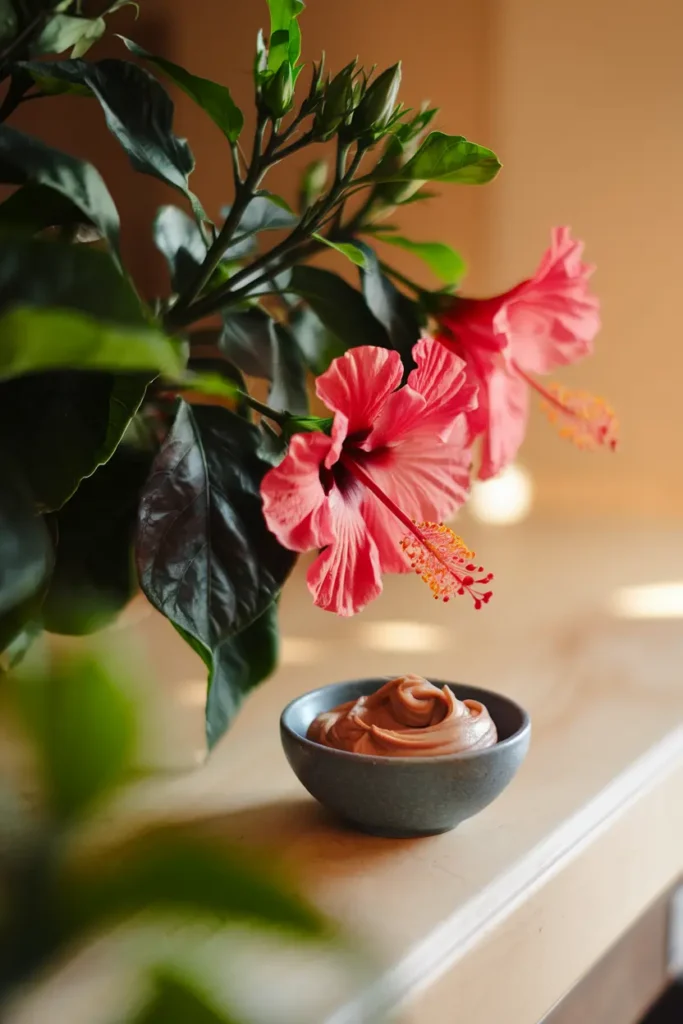 Hibiscus Flower & Leaf Mask