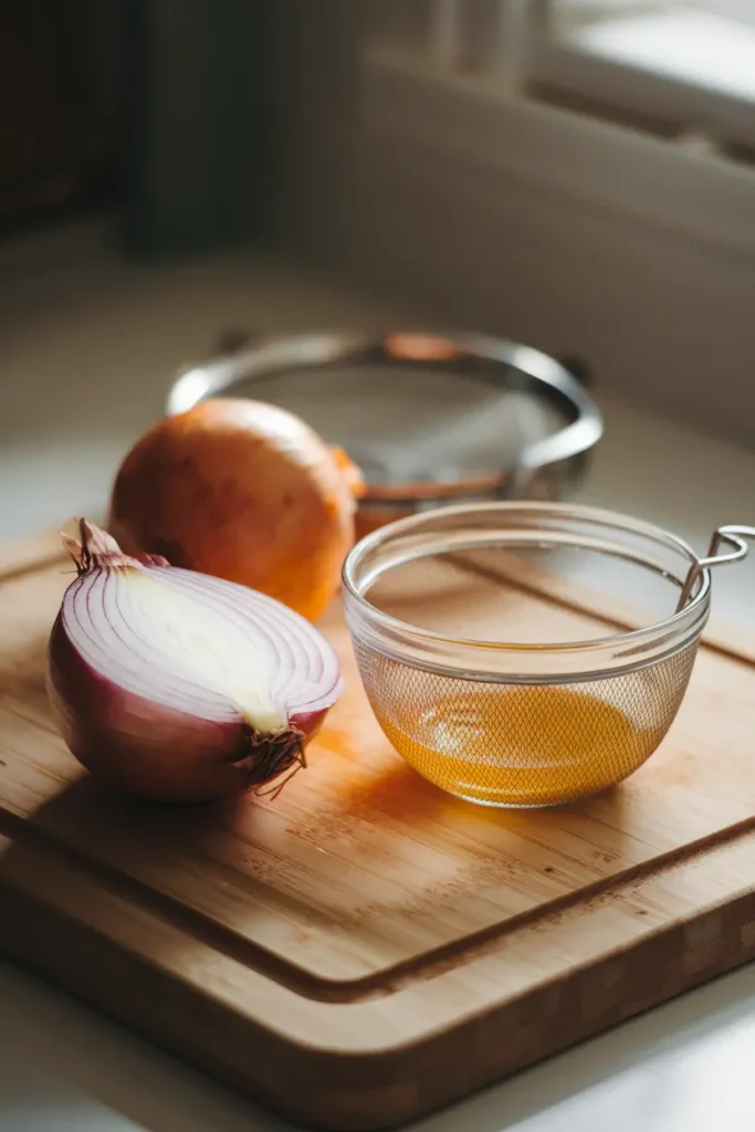 Onion Juice Rinse